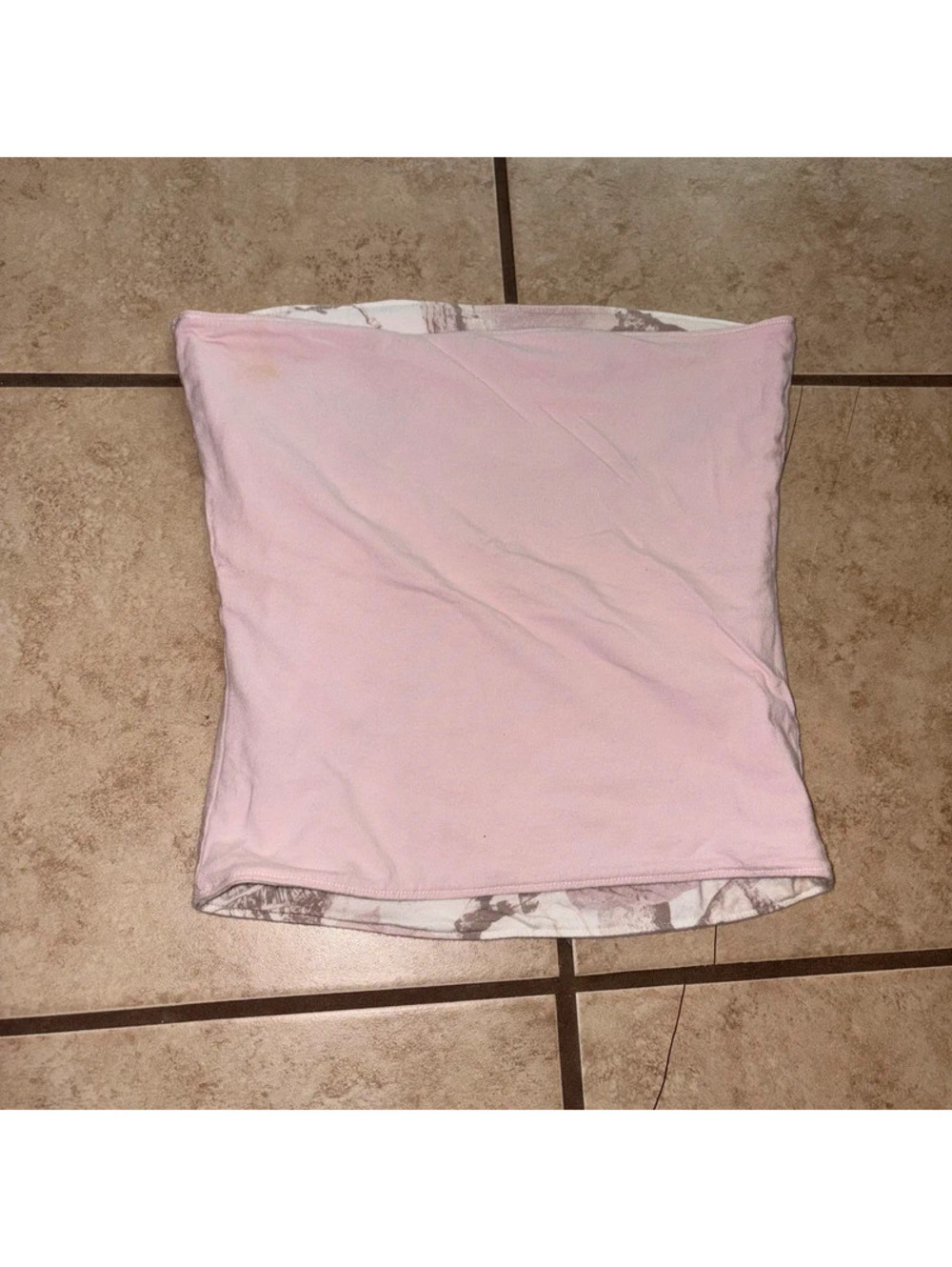 Baby Pink and Camo reserve able Tube Top